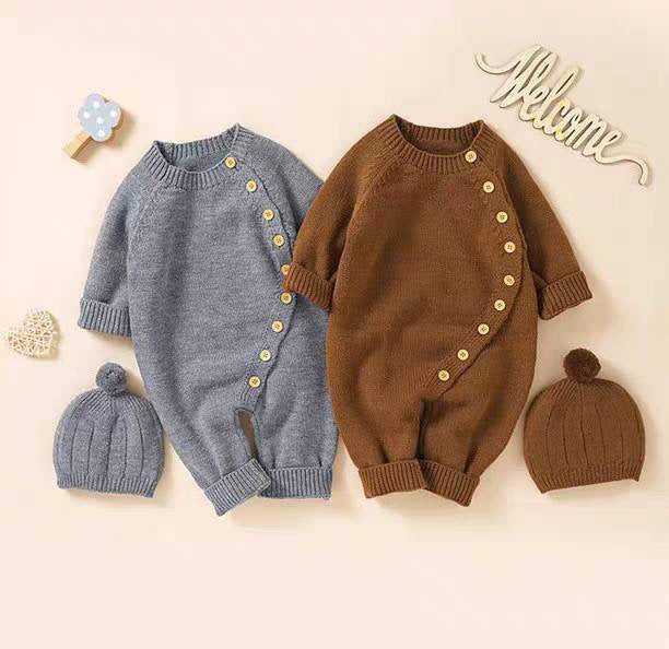 Babies’ Knit Jumpsuit Male And Female Baby Sweater - Cozy Baby Jumpsuits for Tiny Fashionistas Everywhere