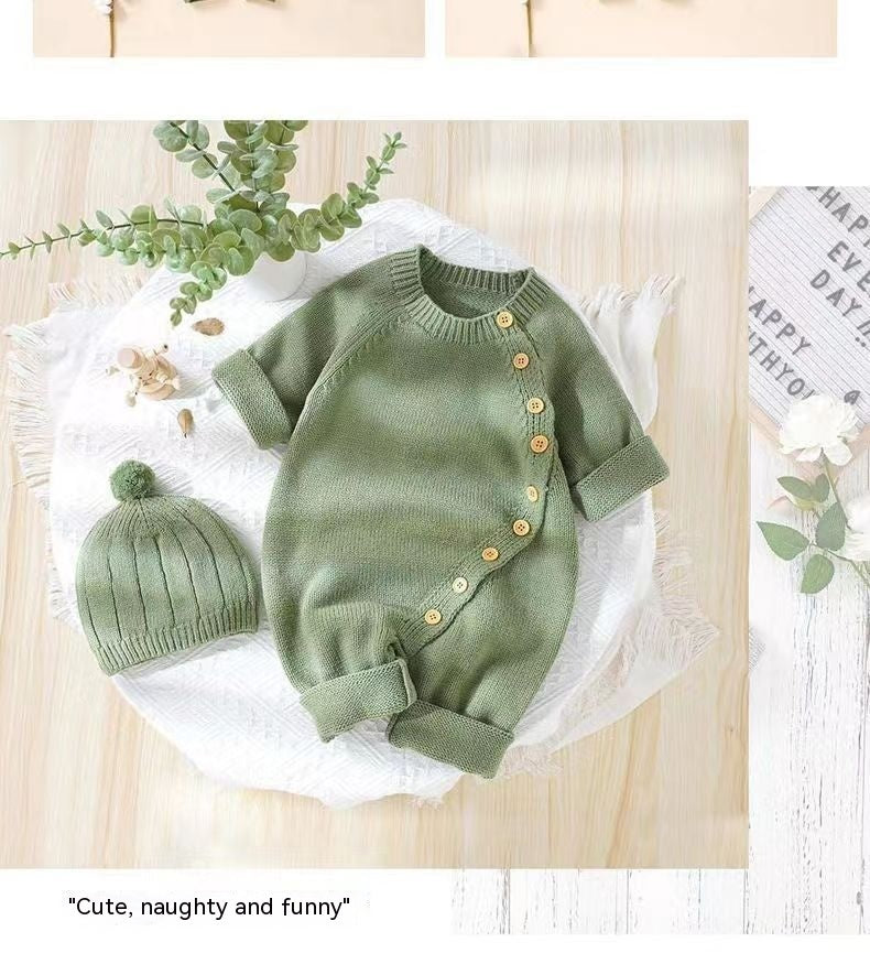 Babies’ Knit Jumpsuit Male And Female Baby Sweater - Cozy Baby Jumpsuits for Tiny Fashionistas Everywhere