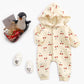 Baby Autumn And Winter Cherry Print Jumpsuit - Cherry Big Hoodie Jumpsuit for Tiny Climbers