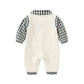 Baby Autumn Clothes College Style Fake Two Pieces Jumpsuit - Baby Jumpsuit: College Style for Tiny Trendsetters