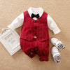 Baby Autumn Clothing Clothes Baby Boy Rompers - Wine Red