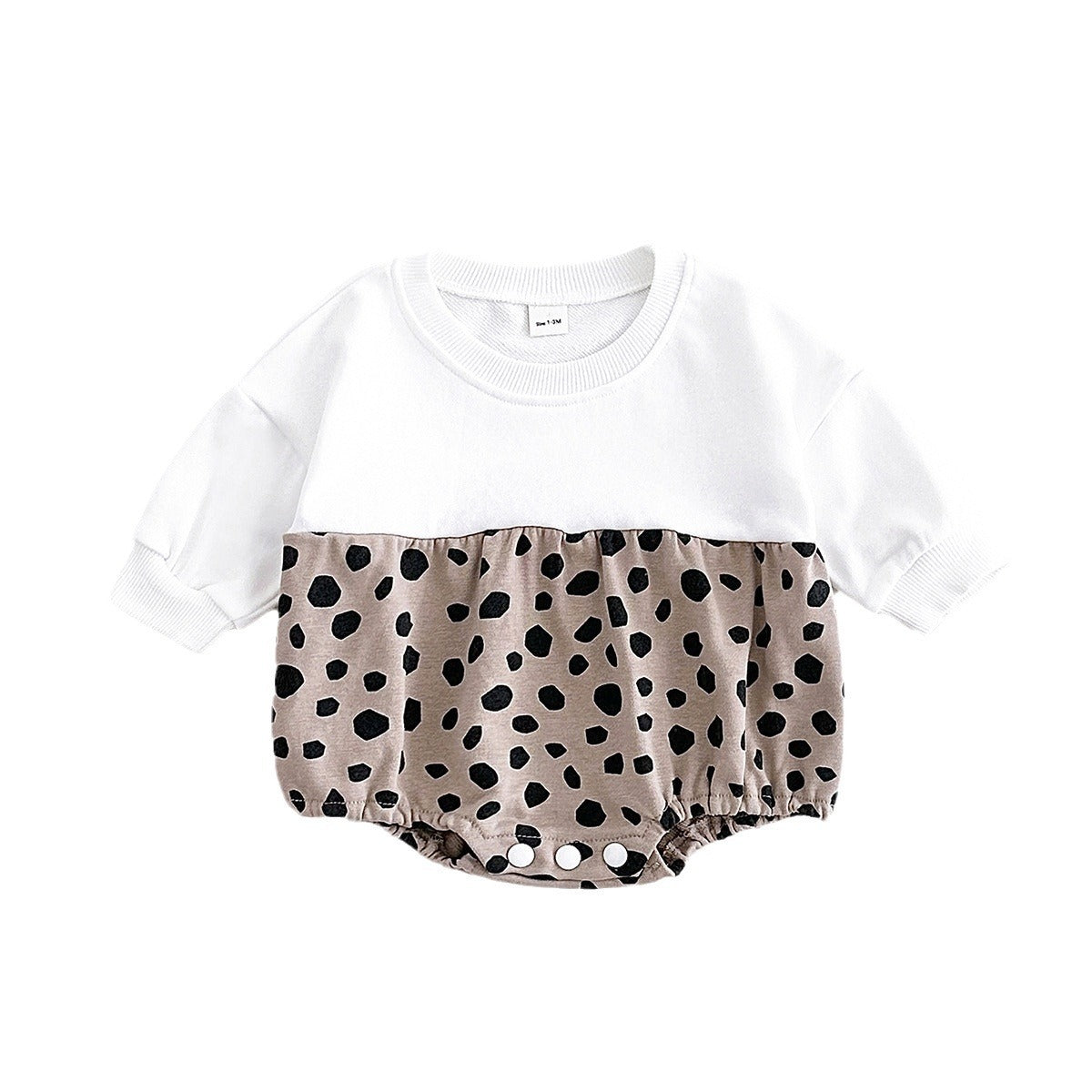 Baby Autumn Long Sleeve Leopard Print Cotton Onesie - Leopard Print Onesie for Tiny Fashionistas