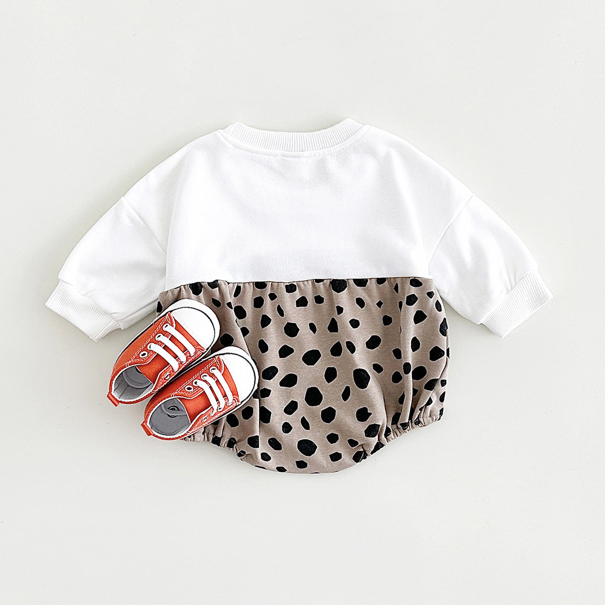 Baby Autumn Long Sleeve Leopard Print Cotton Onesie - Leopard Print Onesie for Tiny Fashionistas