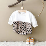 Baby Autumn Long Sleeve Leopard Print Cotton Onesie - Leopard Print Onesie for Tiny Fashionistas