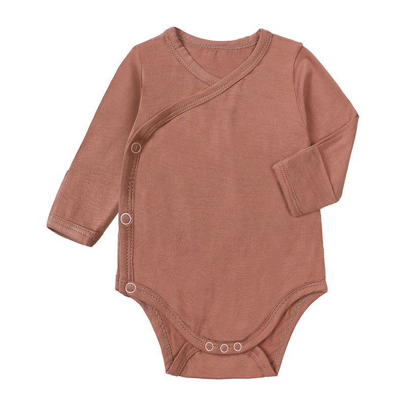 Baby Bamboo Fiber Long Sleeve Baby Bodysuit Jumpsuit - Bamboo Fiber Long Sleeve Bodysuit for Tiny Trendsetters