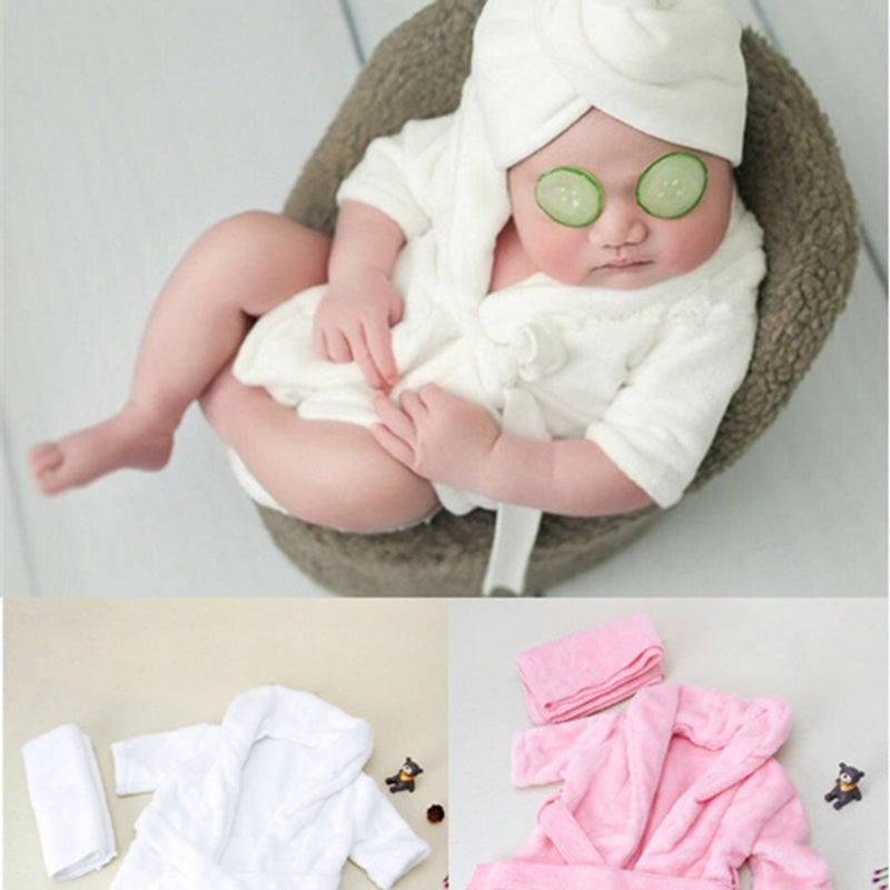 Baby Photo Props Costume Cotton Soft Stretch for Newborn Photography in the United States - Snug as a Bug Bathrobe Tiny