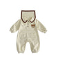 Baby Bear Pocket Romper Turn-down Collar Coat - Snug as a Baby Bear in this Chilly Coat