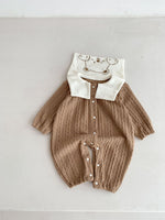 Baby Boy And Girl Cute Bear Head Twist Jumpsuit - Cute Bear Jumpsuit for Stylish Tiny Tots