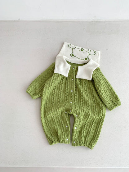 Baby Boy And Girl Cute Bear Head Twist Jumpsuit - Cute Bear Jumpsuit for Stylish Tiny Tots