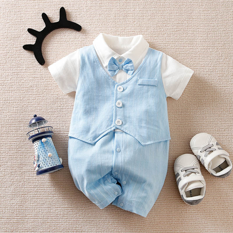 Baby Boy Gentleman Jumpsuit Baby Autumn Clothing - Dapper Baby Boy Jumpsuit for Recommended Height Fun