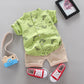 Baby Boy Short Sleeve Suit Personality Shirt Shorts Wholesale - Tiny T-Rex Looks Cute in Dinosaur Shirt Short Sleeve