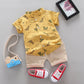 Baby Boy Short Sleeve Suit Personality Shirt Shorts Wholesale - Tiny T-Rex Looks Cute in Dinosaur Shirt Short Sleeve