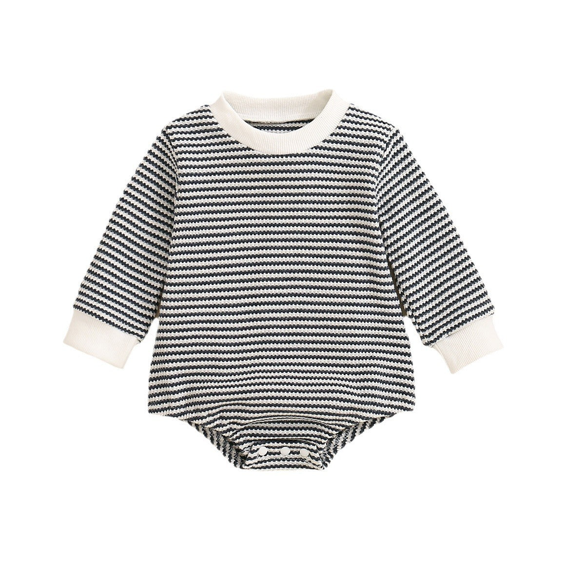 Baby Boys And Girls Long Sleeve Multi-color Stripe Pattern Triangle Jumpsuit - Baby Long Sleeve Triangle Jumpsuit