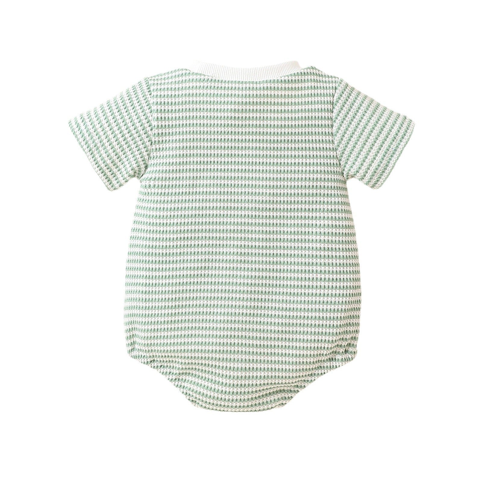 Baby Boys And Girls Striped Cotton Short Sleeve Triangle Rompers - Cute Striped Cotton Short Sleeve Rompers for Tiny