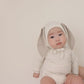 Baby Bunny Ears Bellyband Triangle Jumpsuit Trousers Suit - Baby Bunny Ears Jumpsuit in Milky White Fun