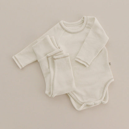 Baby Bunny Ears Bellyband Triangle Jumpsuit Trousers Suit - Baby Bunny Ears Jumpsuit in Milky White Fun