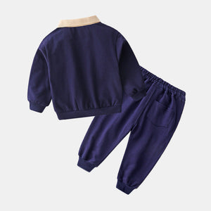 Baby Casual Suit Boys Sports Sweatshirt Pants Trendy - Trendy Baby Sport Suit for Size 90cm to 140cm Fun