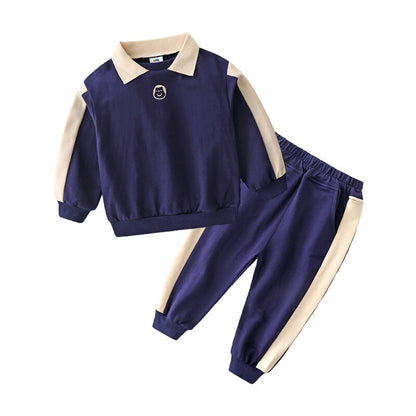 Baby Casual Suit Boys Sports Sweatshirt Pants Trendy - Trendy Baby Sport Suit for Size 90cm to 140cm Fun