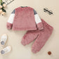 Baby Casual Baby Sweater Suit Clothing Pullover Two-piece Suit - Baby Sweater Suit for Tiny Trendsetters in Pink