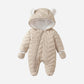 Baby Cotton Coat Quilted Fleece-lined Windproof Jumpsuit - Cozy Baby Jumpsuit with Foot Wrap for Chill Adventures