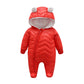 Baby Cotton Coat Quilted Fleece-lined Windproof Jumpsuit - Cozy Baby Jumpsuit with Foot Wrap for Chill Adventures