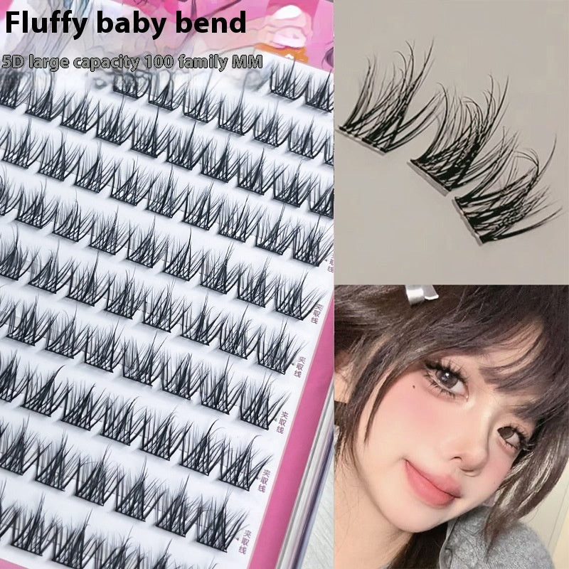 Baby Curved Mink False Eyelashes with Glue-Free 5D Fur - Teleplus baby curved mink fur false eyelashes messy
