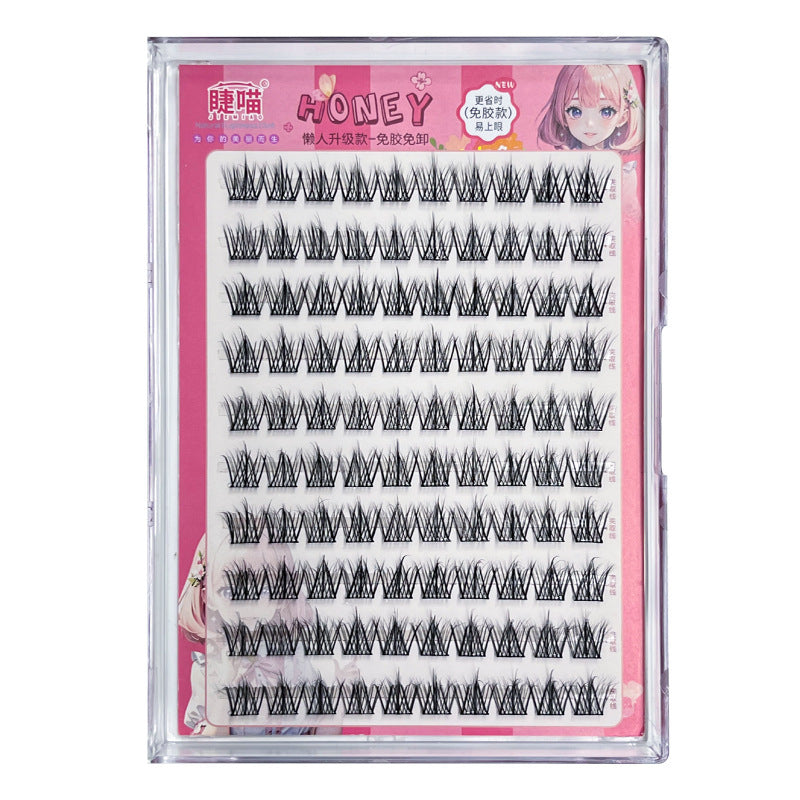 Baby Curved Mink False Eyelashes with Glue-Free 5D Fur - Teleplus baby curved mink fur false eyelashes messy