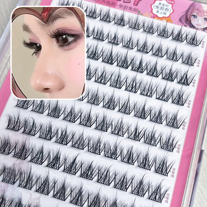 Baby Curved Mink False Eyelashes with Glue-Free 5D Fur - Teleplus baby curved mink fur false eyelashes messy