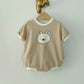 Baby Cute Bear Casual Short Sleeve Rompers - Baby Cute Bear Short Sleeve Rompers for Toddlers