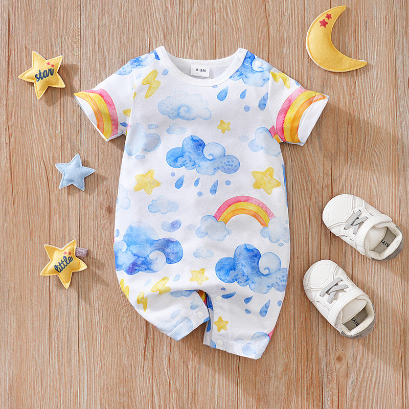 Baby Girl Summer Clothes Short-sleeve Baby Jumpsuit - Fashionable Jumpsuit for Every Recommend Height Diva