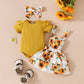 United States Baby Short Sleeved Floral Knit Suit for 0-18 Months - Girl’s Skirt Summer Fun united states chf short