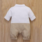 Baby Handsome Polyester Jumpsuit Children Fake Two Pieces - Baby Handsome Jumpsuit for Tiny Trendsetters