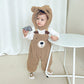 Baby Jumpsuit Autumn And Winter Plus Velvet Baby Clothing Bear Suspenders - Baby Jumpsuit with Velvet for Chilly Bear