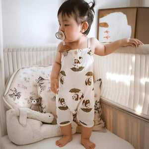 Baby Jumpsuit Class A Waffle Baby Going Out Clothes - Baby Jumpsuit Class A Waffle for Summer Outings