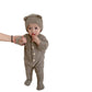 Baby Jumpsuit Mink Fur Little Bear Pattern Bag Feet Romper Outing Jumpsuit - Mink Fur Baby Jumpsuit with Bear Pattern