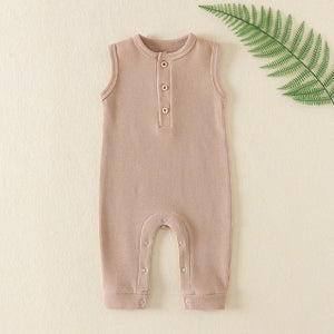 Baby Jumpsuit Cotton Sleeveless for United States Market - Tiny Trendsetters united states chf baby jumpsuit