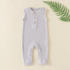 Baby Jumpsuit Sleeveless Onesie Romper - Light Gray