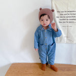 Baby Jumpsuit Thin Long Sleeve Denim Romper - Baby Jumpsuit Long Sleeve Denim Romper for Kids