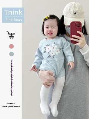 Blue Water Romper Pantyhose Set for United States CHF Buyers - Baby Jumpsuit So Cute It Could Steal The Show united