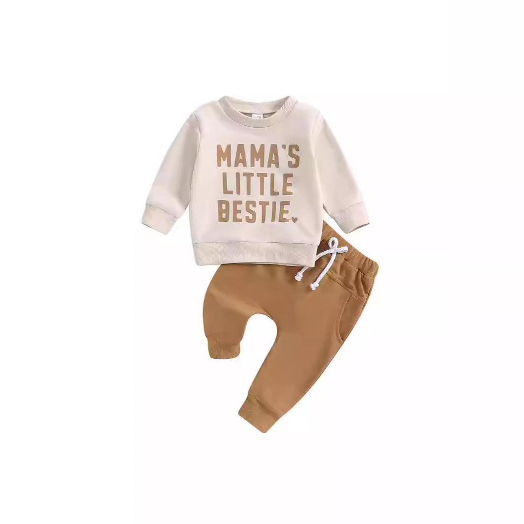 Baby Letter Print Sweatshirt Suit - Baby Letter Print Sweatshirt for Tiny Trendsetters