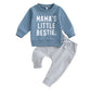 Baby Letter Print Sweatshirt Suit - Baby Letter Print Sweatshirt for Tiny Trendsetters