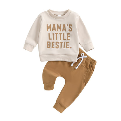 Baby Letter Print Sweatshirt Suit - Baby Letter Print Sweatshirt for Tiny Trendsetters