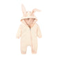 Baby Long Sleeve Rabbit Ear Zipper Jumpsuit - Long Sleeve One-Piece Suit for Hoppy Little Bunnies