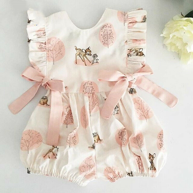 Baby One-piece Pants Newborn Jumpsuit Girl - Tiny Fashionista in a Jumpsuit for Springtime Fun