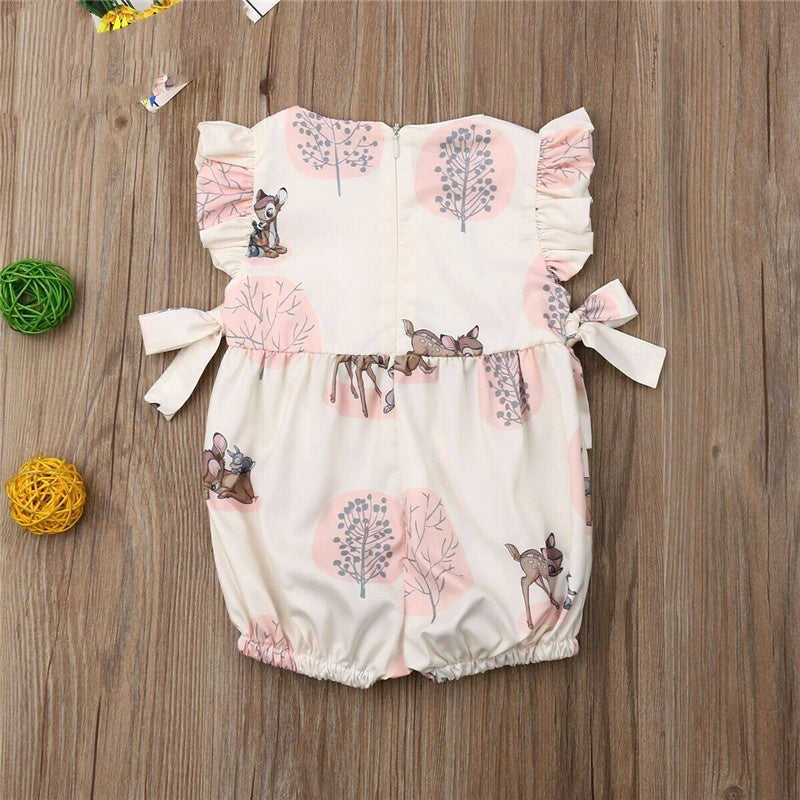 Baby One-piece Pants Newborn Jumpsuit Girl - Tiny Fashionista in a Jumpsuit for Springtime Fun