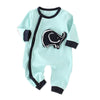 Baby uit één stuk romper katoen baby - Klein blauw olifantje