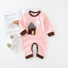 Baby one-piece romper cotton baby - Pink house