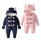 Baby Onesie Horn Buckle Hayi Baby Crawling Suit Clothes - Hayi Baby Crawling Suit with Horn Buckle and Foot Cover