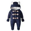 Baby Onesie Kurn Buckle Hayi Baby Crawling Suit Ubrania - Granatowy