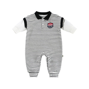 Baby Onesies Striped Male Baby Newborn Clothes Baby Autumn Clothes - Cuddle Up in Style with Striped Baby Onesies